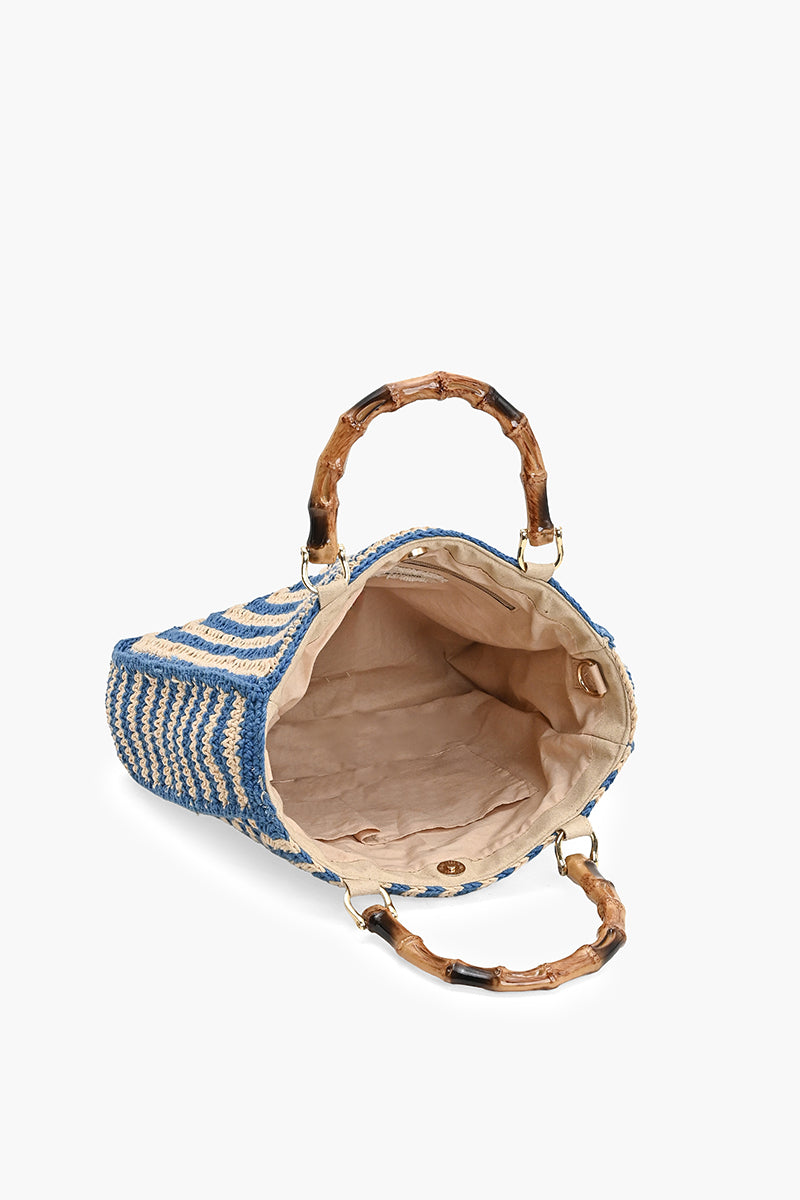 Bahama Blue Bamboo Box Tote