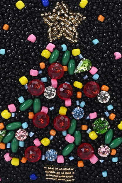 Jeweled Holiday Tree Coin Pouch
