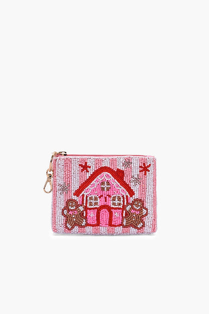 Gingerbread Village Coin Pouch