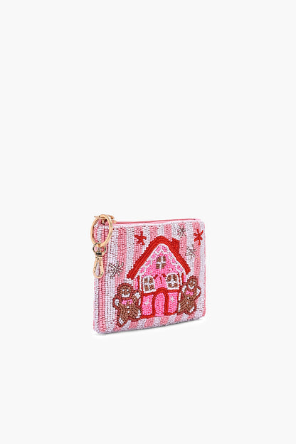 Gingerbread Village Coin Pouch