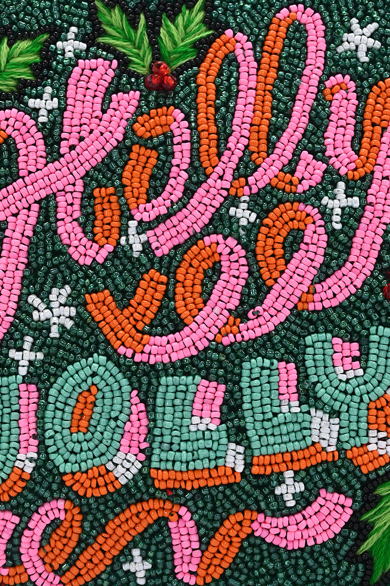 The Holly Jolly Beaded Wristlet