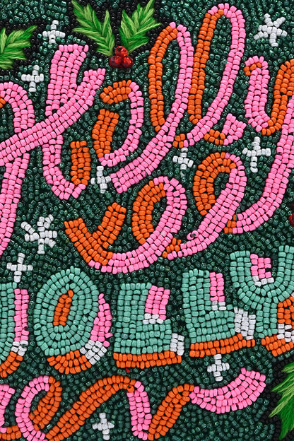 The Holly Jolly Beaded Wristlet