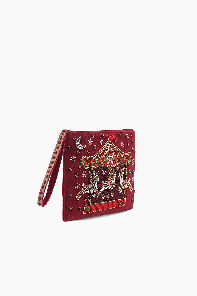 Jingly Reindeer Carousel Wristlet