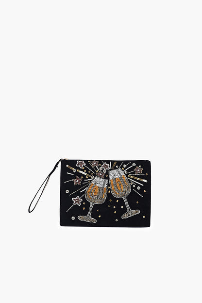 Champagne Clink Wristlet