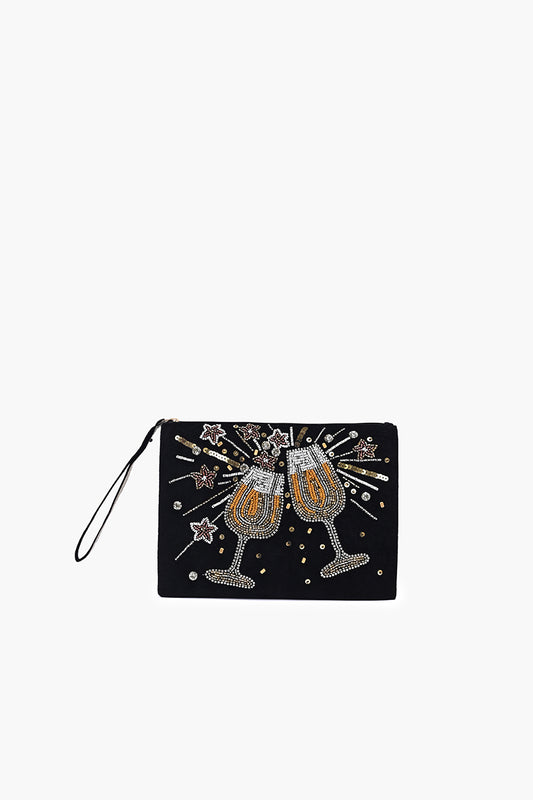 Champagne Clink Wristlet
