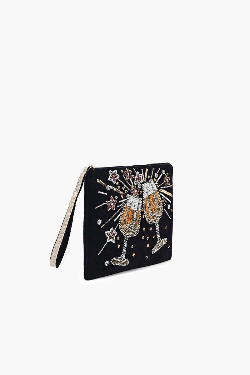 Champagne Clink Wristlet
