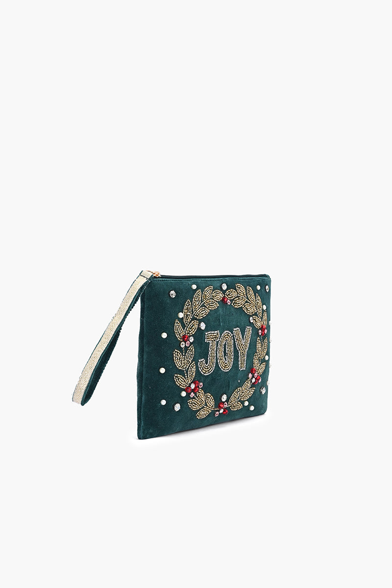 Emerald Joy Festive Wristlet