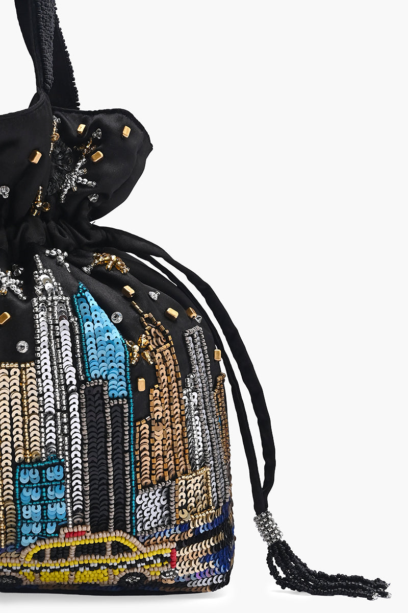 Manhattan Starry Night Drawstring Bag-Discarded 2026