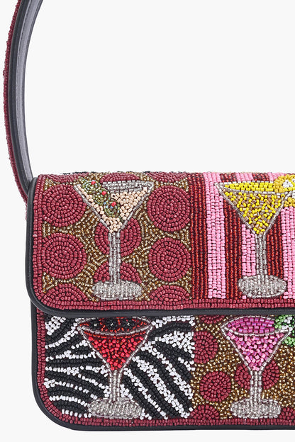 The Cocktail Hour Beaded Shoulder Bag