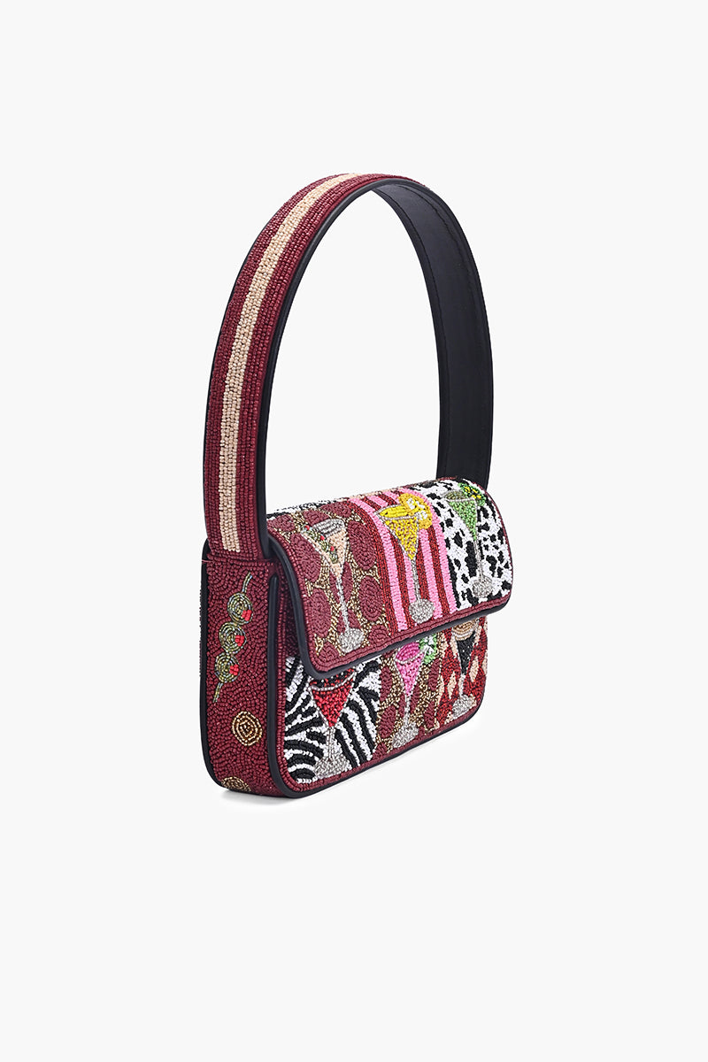 The Cocktail Hour Beaded Shoulder Bag