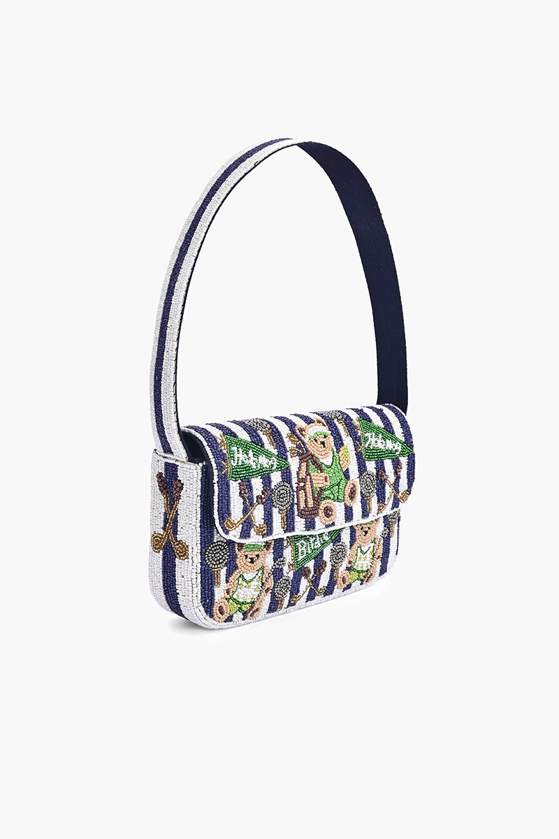 Birdie Bear Beaded Shoulder Bag