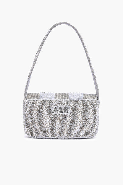 Ivory Fringe Beaded Shoulder Bag