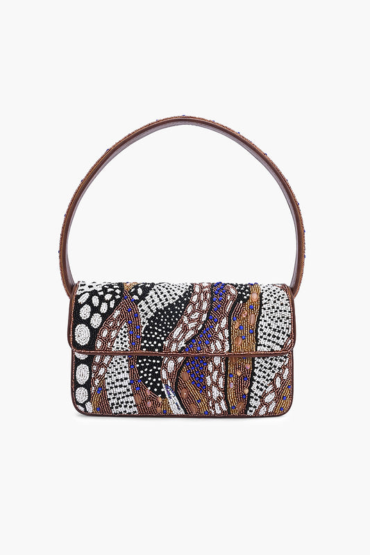 Untamed Elegance Beaded Shoulder Bag