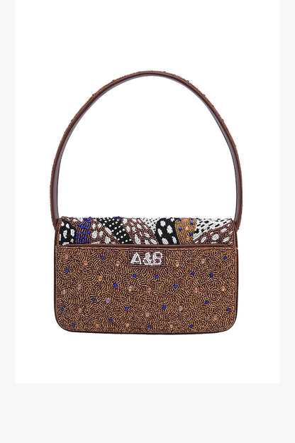 Untamed Elegance Beaded Shoulder Bag