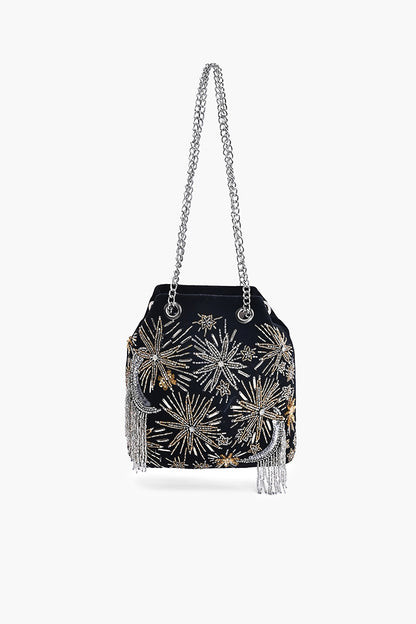 Twilight Radiance Beaded Bag