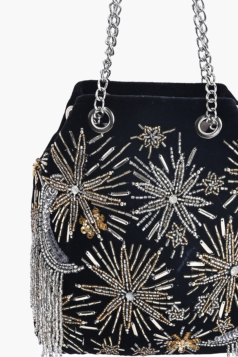 Twilight Radiance Beaded Bag