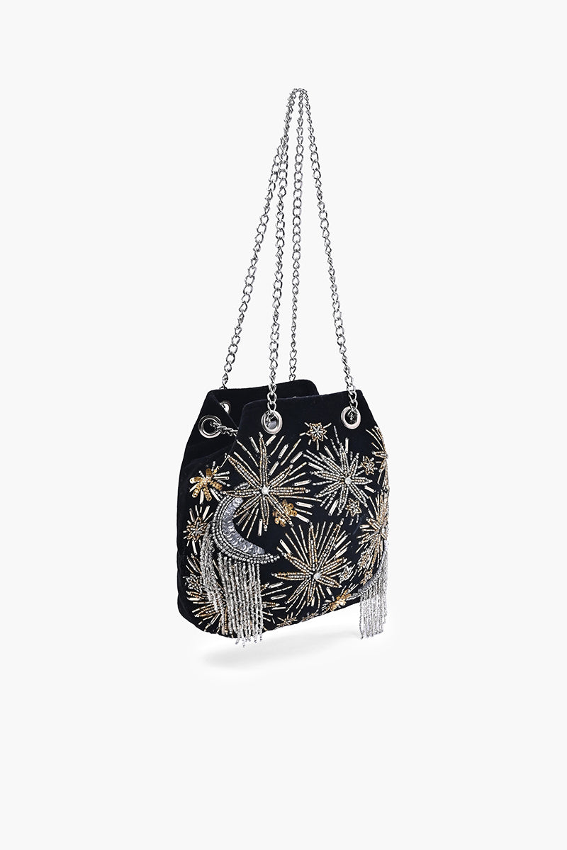 Twilight Radiance Beaded Bag