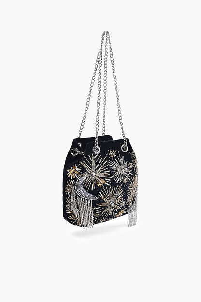 Twilight Radiance Beaded Bag