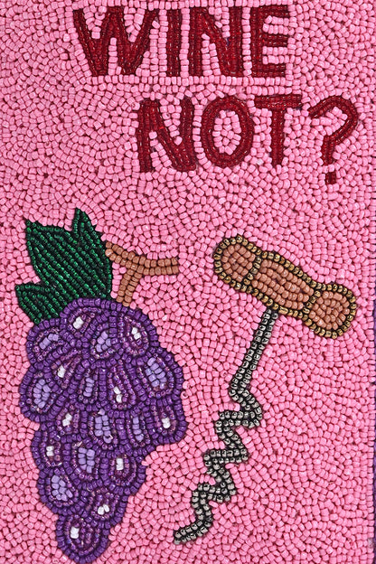 Wine Not? Beaded Bottle Tote