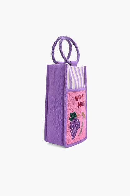 Wine Not? Beaded Bottle Tote