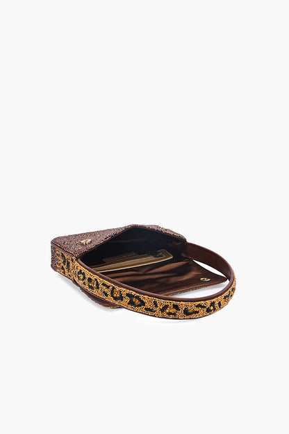 Wild Leo Chic Beaded Shoulder Bag