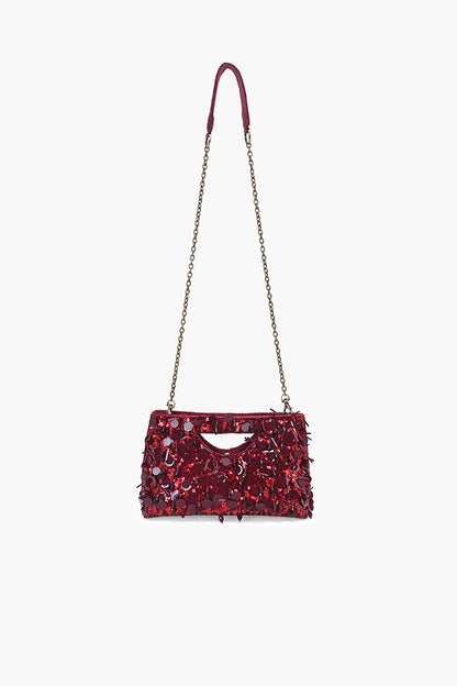 Ruby Radiance Embellished Clutch