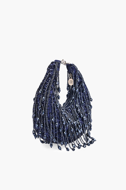 Crystal Veil Crescent Hobo Bag