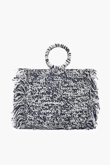 Lobster Bay Fringe Raffia Tote