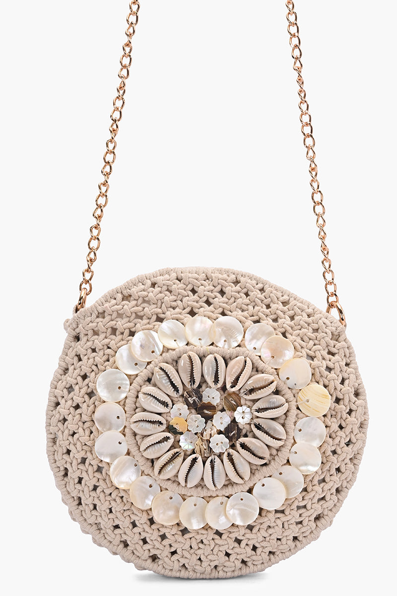Boho Shell Mandala Crossbody
