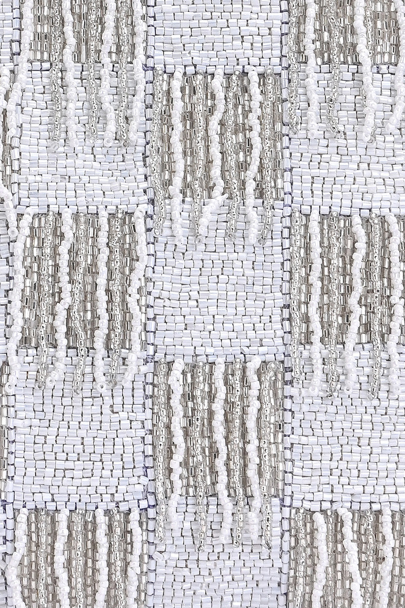 Ivory Fringe Wristlet Clutch