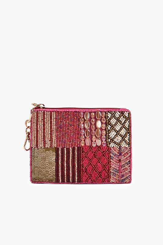 Fuschia Mosaic Coin Pouch