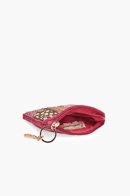 Fuschia Mosaic Coin Pouch