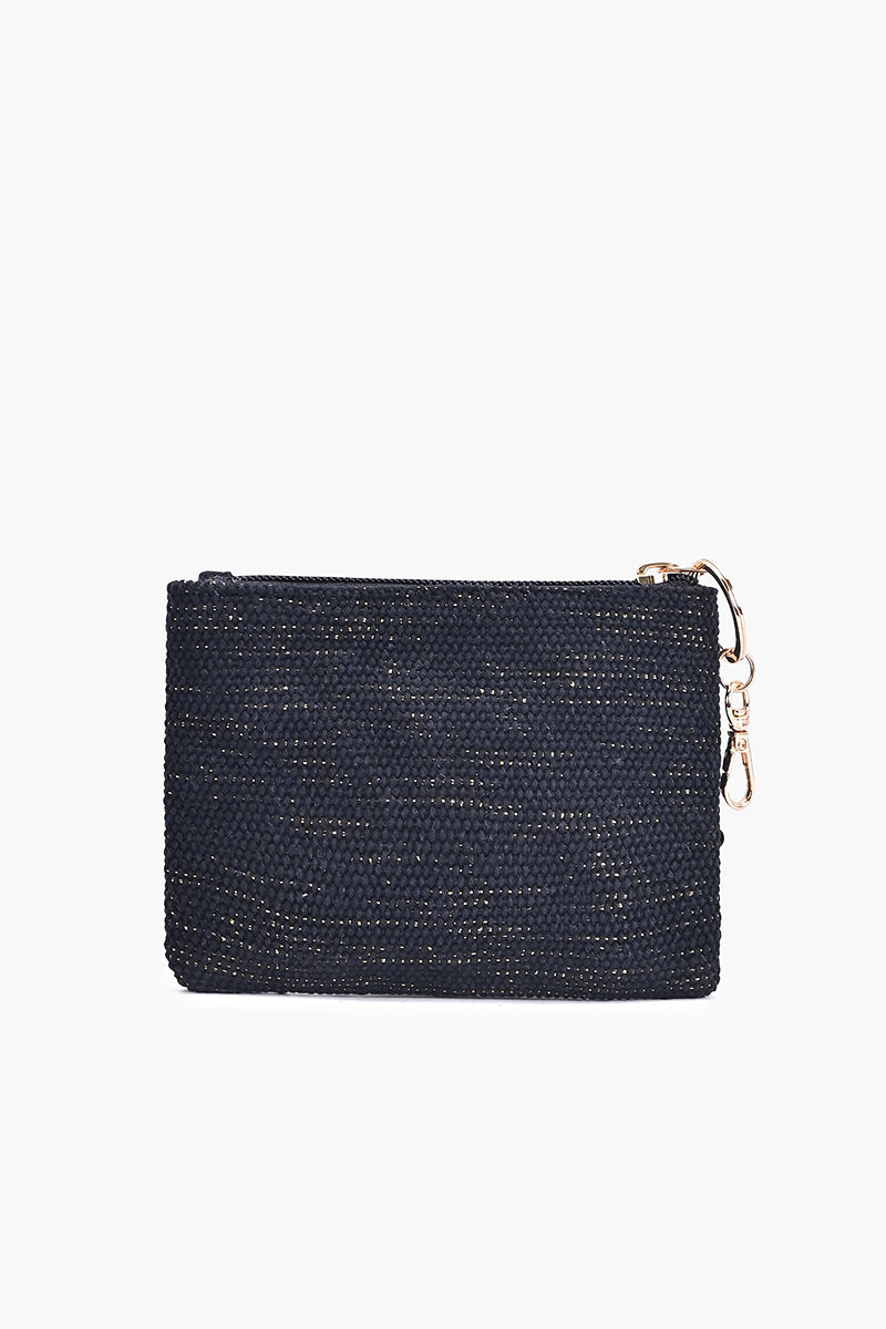 Onyx Glam Fringe Coin Pouch
