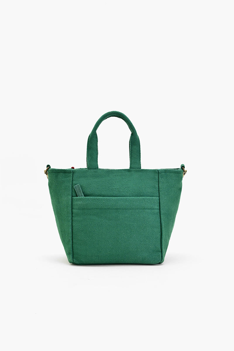 Embellished Tote Mini with Adjustable Strap Green Geo