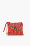 R Initial Embellished Pouch with Coin Bag