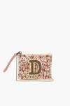 R Initial Embellished Pouch with Coin Bag