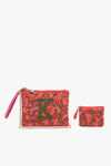 B Initial Embellished Pouch with Coin Bag