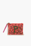 F Initial Embellished Pouch with Coin Bag