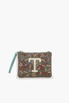 R Initial Embellished Pouch with Coin Bag