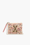 R Initial Embellished Pouch with Coin Bag