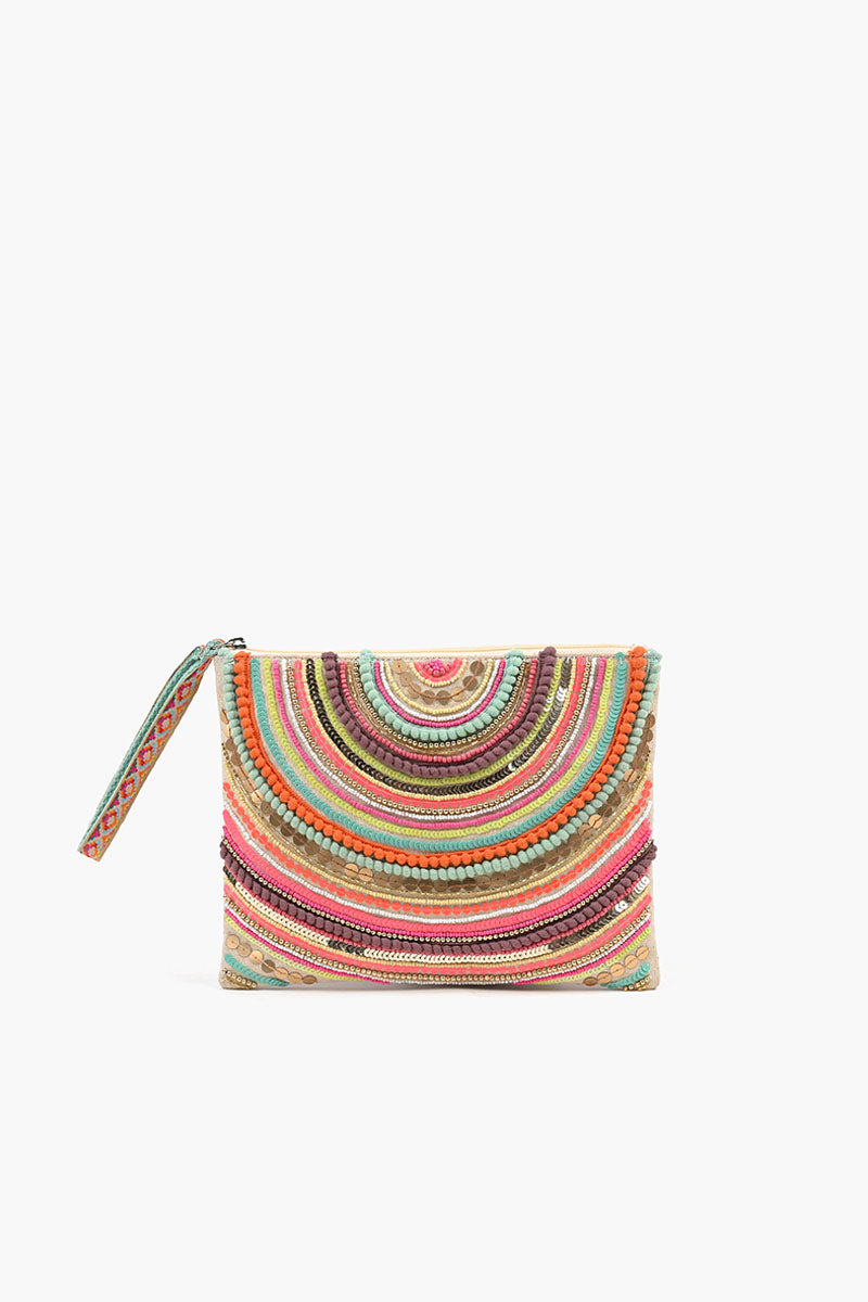 Medium Tote with Bag Strap & Pouch Sprinkle Wave