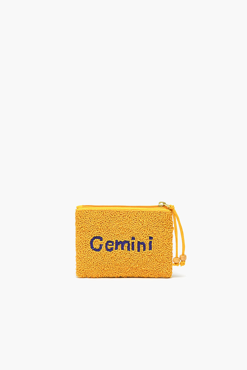 Celestial Beaded Zodiac Coin Purse-Gemini