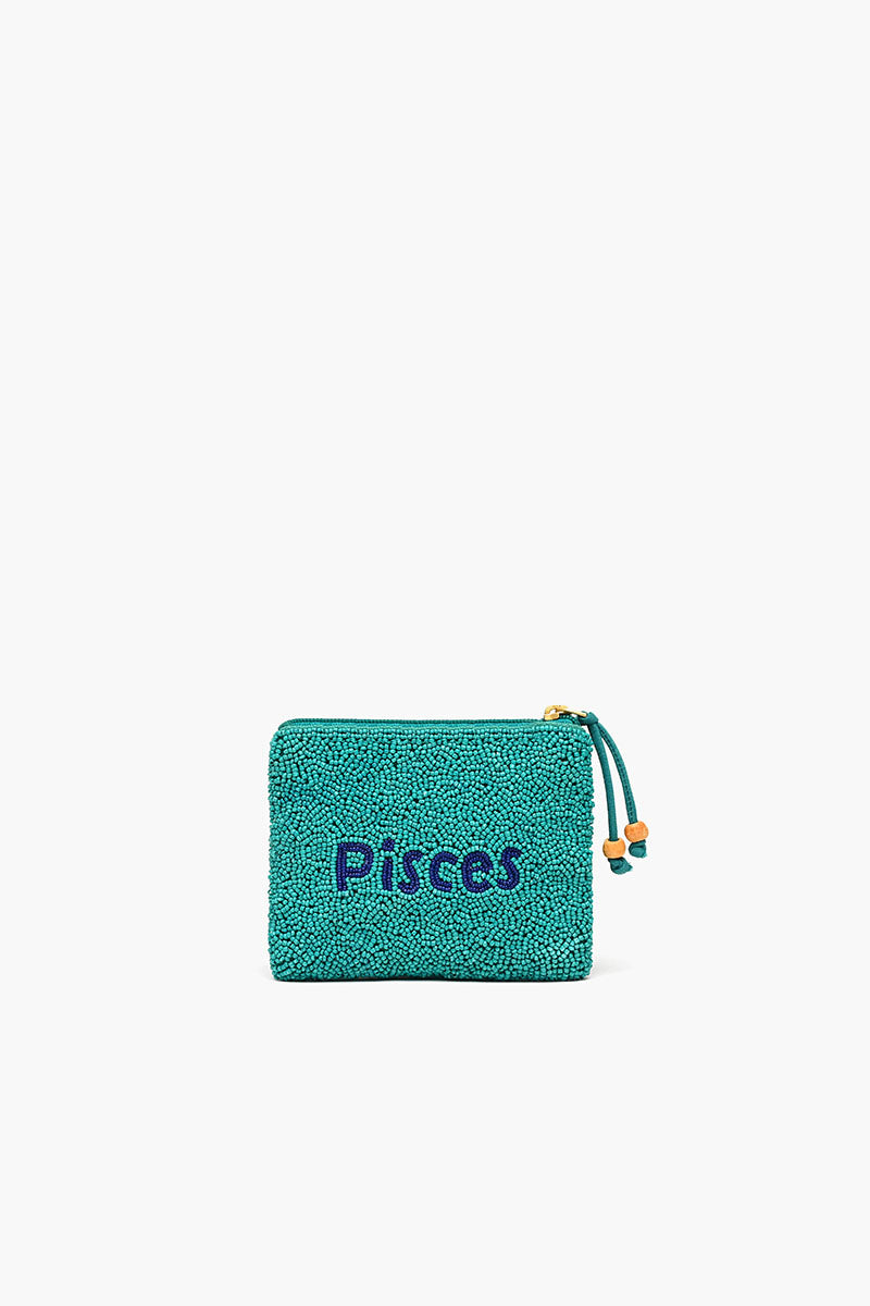 Celestial Beaded Zodiac Coin Purse-Pisces