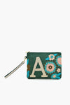 C Personalized Initial Embellished Wristlet Pouch