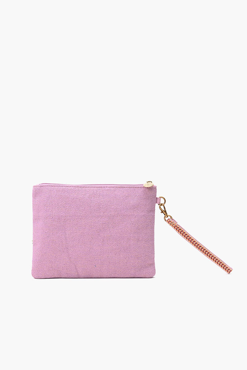 D Personalized Initial Embellished Wristlet Pouch