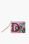 J Personalized Initial Embellished Wristlet Pouch