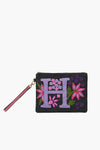 J Personalized Initial Embellished Wristlet Pouch