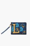 S Personalized Initial Embellished Wristlet Pouch