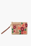 A Personalized Initial Embellished Wristlet Pouch