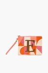 Beaded and Tufted Monogram Pouch-E Initial